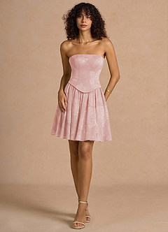 Isaura 파우더 핑크 미니 드레스 image3