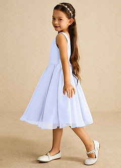 Azazie Ari Flower Girl Dresses Lavender A-Line Sleeveless Chiffon Dress image4