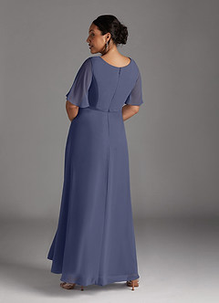 Azazie Tricia Mother of the Bride Dresses Stormy A-Line V-Neck Pleated Chiffon Dress image11