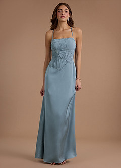 Maxi jurk Eri Poederblauw