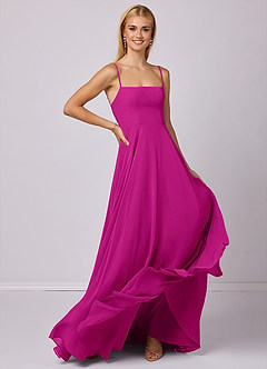 Barbie ♥ Azazie Jurken voor bruidsmeisjes Jurk van Chiffon met A-Lijn Fuchsia image3