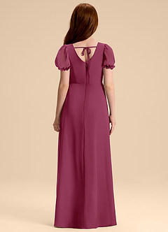 Azazie Priya Junior Abito A-Line in Chiffon Blusa Gelso image2