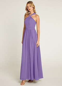 Azazie Jacey Bridesmaid Dresses Tahiti A-Line Pleated Chiffon Dress image3
