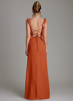 Azazie Jessamine Bridesmaid Dresses Burnt Orange Mermaid Corset Chiffon Dress image7