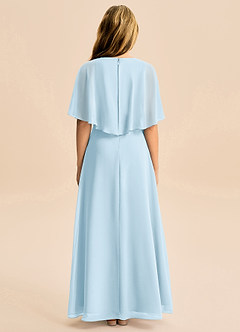 Azazie Maris Junior Abito A-Line in Chiffon Azzurro image2