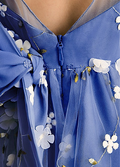 Azazie Elowen Flower Girl Dresses Royal Blue A-Line Sweetheart Neckline Lace Dress image7