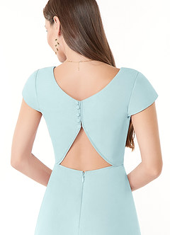 Azazie Hainsly Abiti da Damigella Abito A-Line in Chiffon Scollo a Cuore Sea Glass image6
