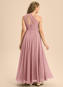 Azazie Charlize Junior Dusty Rose A-Line Pleated Chiffon Dress image2
