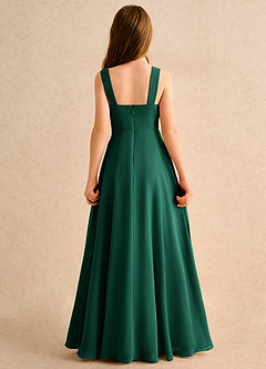 Azazie Makani Girls Formal Flower Girl Dresses Emerald A-Line Sweetheart Neckline Chiffon Dress image2
