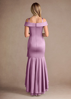 Azazie Billings Mother of the Bride Dresses Wisteria Mermaid Off the Shoulder Stretch Satin Dress image8
