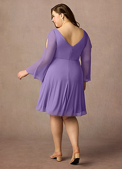 Azazie Teraso Mother of the Bride Dresses Tahiti A-Line Pleated Mesh Dress image10