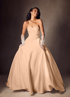 Azazie Alta Wedding Dresses English Rose A-Line Strapless Stretch Satin Dress image5