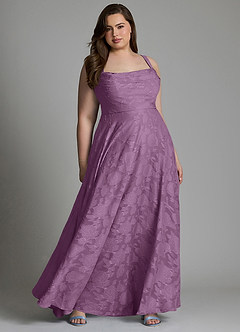 Azazie Shaude Bridesmaid Dresses Wisteria A-Line Pleated Floral Burnout Dress image12