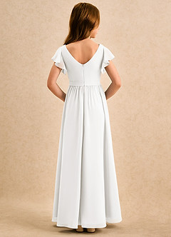 Azazie Milly Girls Formal Flower Girl Klänningar Klä A-Line i Chiffong Plisserad image2