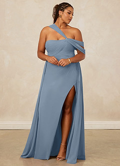 Christian Siriano Bridal for Azazie 1014 Bridesmaid Dresses Draped One-Shoulder Chiffon A-line Dress image13