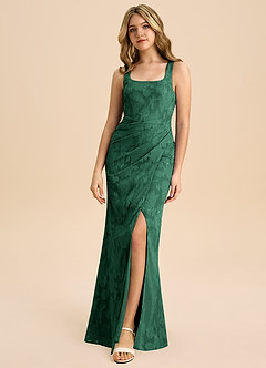 Azazie Mero Junior Klä av Tubklänning i Blommig Utbrändhet Plisserad image3