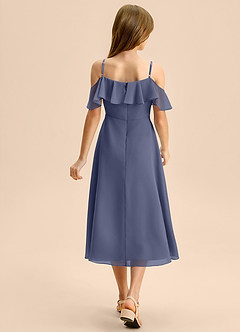 Azazie Kamilla Junior Klä av A-Line i Chiffong Av axeln image2