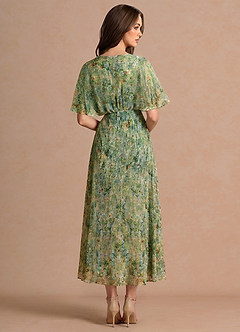 Fleurine Green Floral Maxi Dress image2