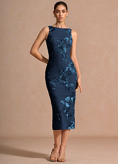 Taylin Navy Midi Dress image3