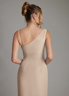 Azazie Ama Jurken voor bruidsmeisjes Jurk van Chiffon met A-Lijn Geplooid Taupe image6