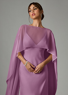 Azazie Stefania Abiti da Damigella Abito A-Line in Raso Elasticizzato Glicine image5