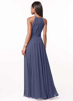 Azazie Cherish Jurken voor bruidsmeisjes Jurk van Chiffon met A-Lijn Geplooid Stormachtig image2