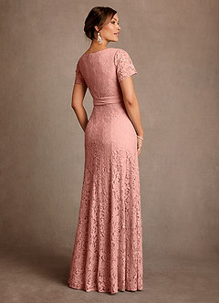 Azazie Sheffield Abiti per la Madre della Sposa Abito A-Line in Chiffon Pizzo Rosetta image6