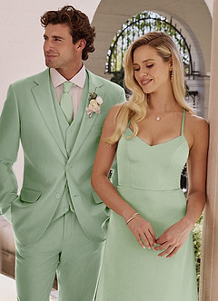 front Ethan Dusty Sage Refined Weave Suit