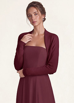 front 3-Pack Wool-Blend Long-Sleeve Cropped Shrug Cardigan