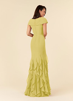 Azazie Bailora Mother of the Bride Dresses Canary Mermaid Ruched Chiffon Dress image3