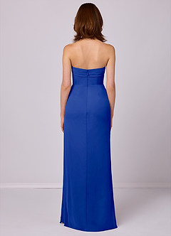 Barbie ♥ Azazie Jurken voor bruidsmeisjes Converteerbaar Jurk van Chiffon met Kolom Strapless Koningsblauw image5