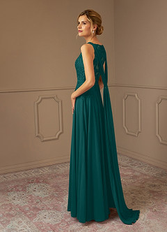 Azazie Joules Mother of the Bride Dresses Peacock A-Line Sequins Chiffon Dress image5