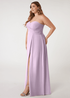 Azazie Arabella Allure Robes de demoiselle d'honneur Robe Trapèze Convertible en Mousseline de soie Encolure en Forme de Cœur Frostiges Flieder image5