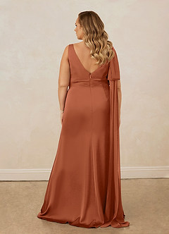Christian Siriano Bridal for Azazie 1011 Bridesmaid Dresses Cedar Rose Mermaid Bow Stretch Satin Dress image19