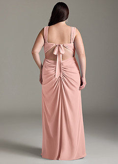 Azazie Jesaphine Bridesmaid Dresses Rosette Sheath Bow Chiffon Dress image9