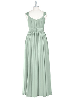 Azazie Melanie Maternity Bridesmaid Dresses Empire Pleated Mesh Floor-Length Dress image7