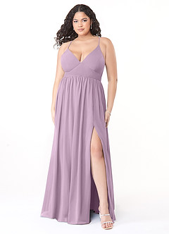 Azazie Aaida Bridesmaid Dresses A-Line Bow Chiffon Floor-Length Dress image7