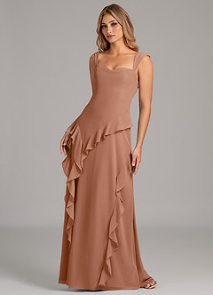 Azazie Sloane Brudepigekjoler En streg Kæresteudskæring Chiffon Gulv-længde Kjole image6