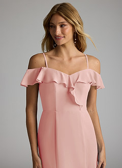 Azazie Sophie Bridesmaid Dresses Rosette A-Line Off the Shoulder Chiffon Convertible Dress image2