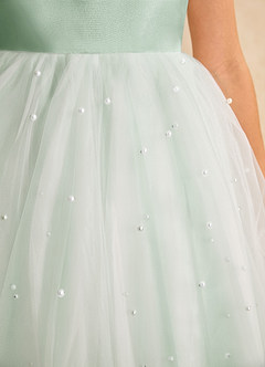 Azazie Esme Robe Demoiselle D'honneur Fillette Robe Princesse en Tulle Arc Agave image9
