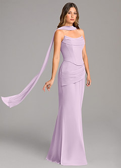 Azazie Sorrel Robes de demoiselle d'honneur Robe Sirène en Mousseline de soie Corset Frostiges Flieder image4