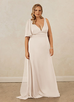 Christian Siriano Bridal for Azazie 1011 Bridesmaid Dresses White Alabaster Mermaid Bow Stretch Satin Dress image11