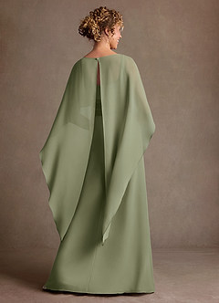 Azazie Marilla Mother of the Bride Dresses Pistachio A-Line Pleated Chiffon Dress image3