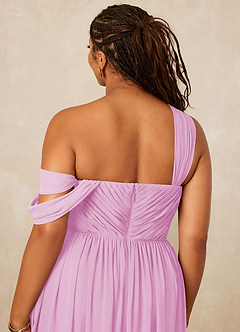 Christian Siriano Bridal for Azazie 1014 Bridesmaid Dresses Candy Pink A-Line Off the Shoulder Chiffon Dress image16