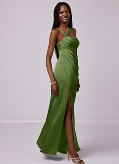 Barbie ♥ Azazie Bridesmaid Dresses Juniper Mermaid One Shoulder Stretch Satin Dress image5