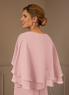 Azazie OHara Mother of the Bride Dresses Powder Pink A-Line V-Neck Chiffon Dress image7