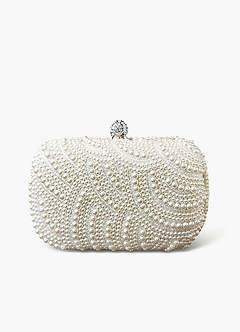 front Clutch adornado con perlas