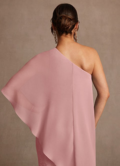 Azazie Wilma Mother of the Bride Dresses Dusty Rose Sheath One Shoulder Floral Burnout Dress image7