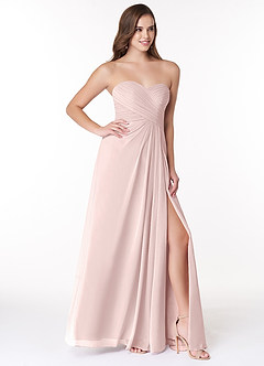 Azazie Arabella Allure Brautjungfernkleider Wandelbar A-Linie Herzausschnitt Chiffon Kleid Zartrosa image5