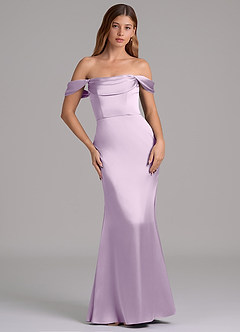 Azazie Miley Final Sale Black Mermaid Off the Shoulder Stretch Satin Convertible Dress image3